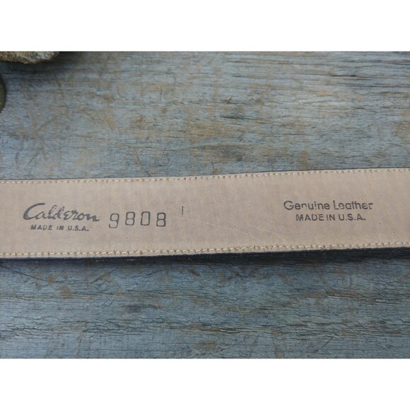 Vintage Red Leather Lizard Print Womans Belt By Calderon - Picture 4 of 10